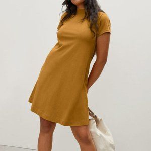 Everlane Weekend Swing Dress Size X Small in Amber (Deep Gold)